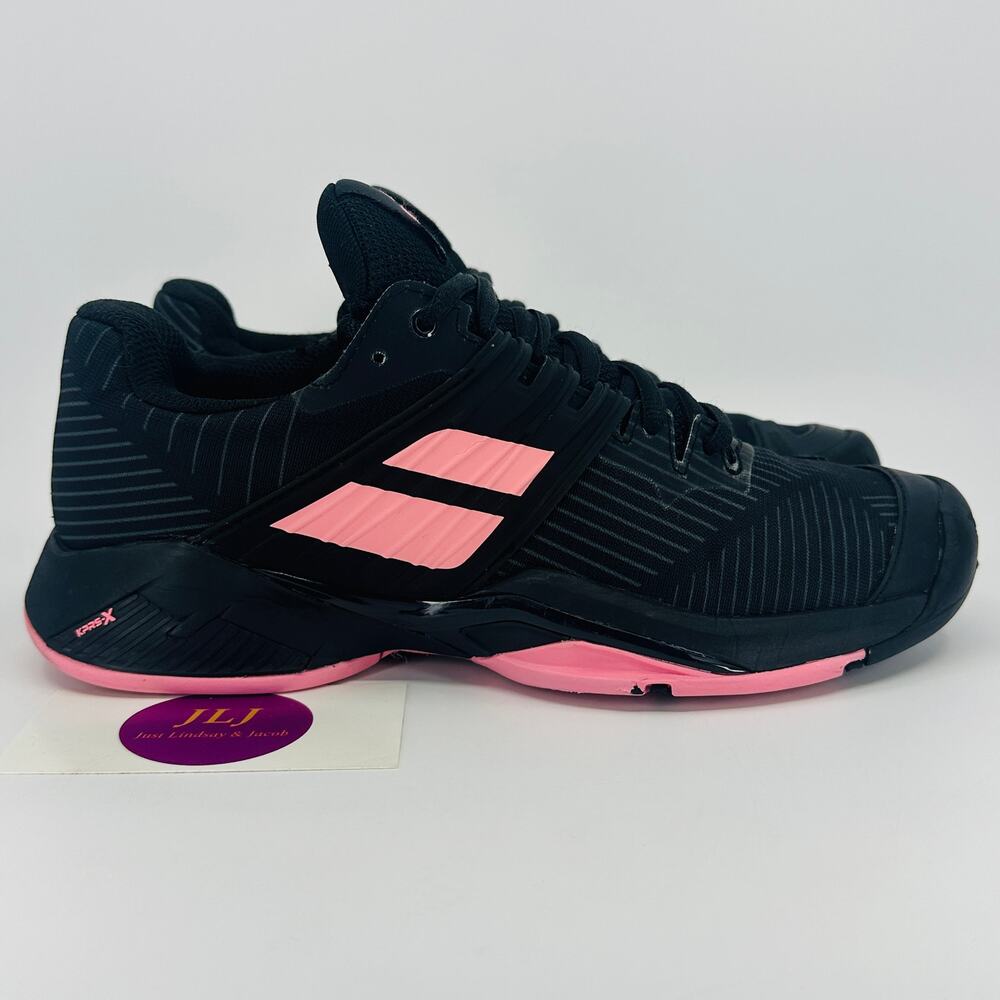 Babolat Women's Propulse Fury AC All Court Tennis Shoes Black/Pink Size 7